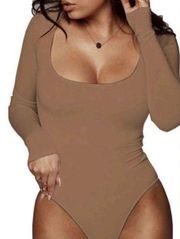 RARE! Long Sleeve Scoop Neck Bodysuit S/M