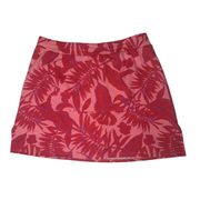 Juicy By Juicy Couture Tropical Print Pink Skort Skirt Pockets Womens Size XL