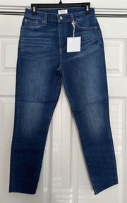 Pistola Aline High-Rise Skinny Crop Raw Hem Jeans in Catalina Blue Size 28