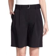 theory Dress Shorts 8 High Rise Cady Seltha Belted Black Luxury Formal Career