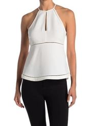 Likely Reilly Halter Peplum Top White Size XS NWT