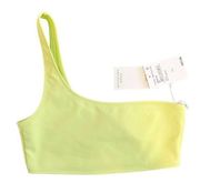 Good American Scuba Hot One Shoulder Bikini Top in Key Lime Size 0 / XS