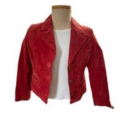 John Paul Richard  red leather jacket med