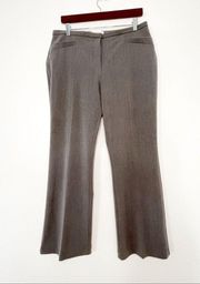 Chico’s stretch gray flat front short straight legs pants