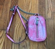 Aimee Kestenberg Leather Tamitha Rfid Blocking Chain Crossbody In Pink