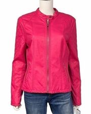 Black Rivet NEW Pink Faux Leather Jacket Size M