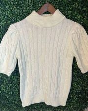 English Factory Pearl Short Sleeve Sweater Size XS