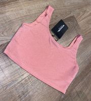 PLT Glitter Crop Tank Top Shirt