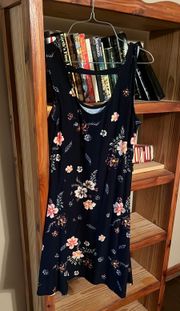 Navy Floral Dress