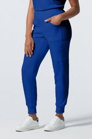 Landau Forward Women's Banded-Bottom Jogger Scrub Pants LB401 Galaxy Blue