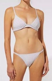 NWT Solid & Striped The Morgan Top & The Elle Bottom Set Lurex Gingham Women's S
