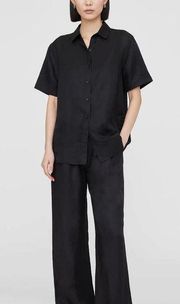 Anine Bing Bruni shirt Black Linen Blend