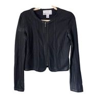 1335 Bar III Front Row Black Moto Jacket Size XS