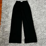 Bershka High Rise Black Wide Leg Trousers size 02