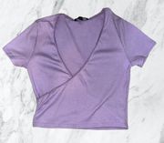 Papaya Light Purple Crop Top