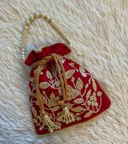 Red drawstring Bag 