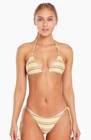 Vitamin A Mila Vista Striped 3-Piece Matching Bandeau Bikini Set