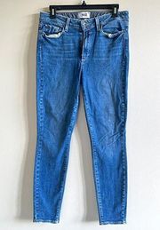 Paige  Hoxton Ankle Jeans High Rise Blue Womens Size 30 Emma Denim Pants