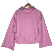 ALO Yoga Low Key Wide Sleeved Hooded Sweatshirt Pink