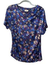 DRIES VAN NOTEN FLORAL PRINT SCOOP NECK T-SHIRT