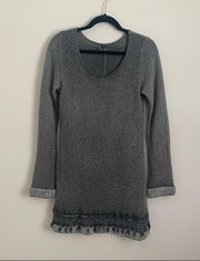 Tempo Paris Longline Sweater/ Sweater Dress With Sherpa Lined Cuffs