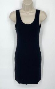 Cotton Citizen NEW Verona Mini Rib Knit Dress Sleeveless *REPAIR* Size M Black