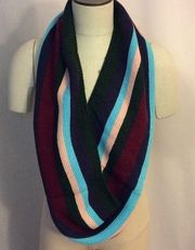 NWOT Multi Color Infinity Scarf Great Unisex Gift