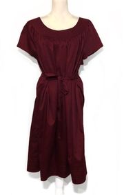 NWOT  Trapunto Dress Dark Red Crimson Garnet Plus Size 3X