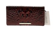 NWT Brahmin AnnMarie Wallet in Pecan Croc-embossed Melbourne Leather