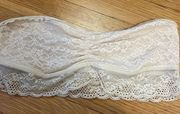 Cream colored lace bandeau. Size M from Aerie.
