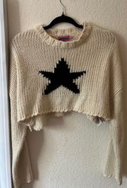 Star Cropped Sweater