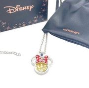 NWT Disney Women and Girls Jewelry Minnie Mouse Cubic Zirconia Shaker Pendant Ne