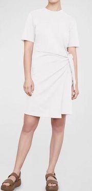 NWT Nordstrom Vince Off White Short-Sleeve Side-Tie Cotton Dress Size Large