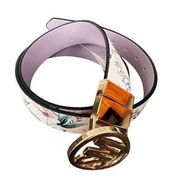 Steve Madden reversible lavender/flowers belt size XL