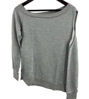 Michael Lauren Silver Sparkly Open Shoulder Sweatshirt New Size XS