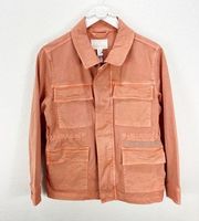 Caslon Coral Anarak Zip Button Jacket Petite Medium NWT