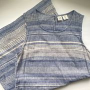 Artisan NY blue striped linen blend dress, size 2