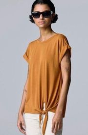 Women's Simply Vera Vera Wang Side Tie Dolman Tee Size Small Sierra Brick