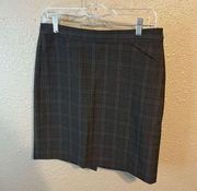 Theory Black and Gray Wool Skort Size 4 Business Casual