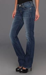 Y2K Womens Dark Wash Denim Mid Rise Billy Flare Wide Leg Jeans