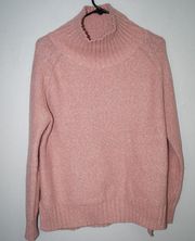 Le Lis Pullover Funnel Neck Sweater Pullover Pink Turtleneck Size Small