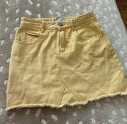 Yellow Denim Skirt