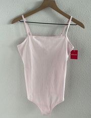 NWT Spanx Ribbed Cami Bodysuit Ice Pink 20360R Medium