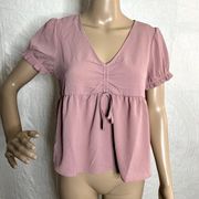 Pink Rose Babydoll Top