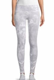 SWEET Romeo Active Leggings Tie Dye Lounge Light Gray White Leggings Size M