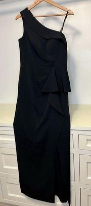 NWOT- Black- Vince Camuto One Shoulder Dress - size 10