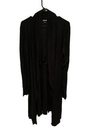 Three dots long black cardigan size medium