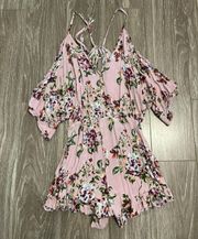 Floral Cold Shoulder Romper