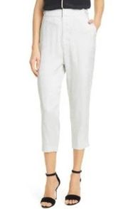 NWT EQUIPMENT Charlyne Tonal Snakeskin Print Trousers In Sky Gray Size 0