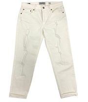 Lucky Brand Sienna Slim Boyfriend Distressed off white Jeans Women’s Size 27